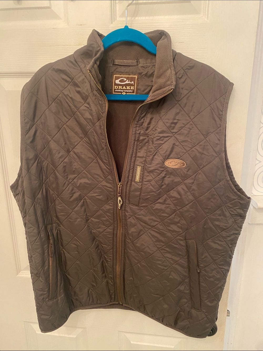 Drake Quilted Vest in Brown Men’s